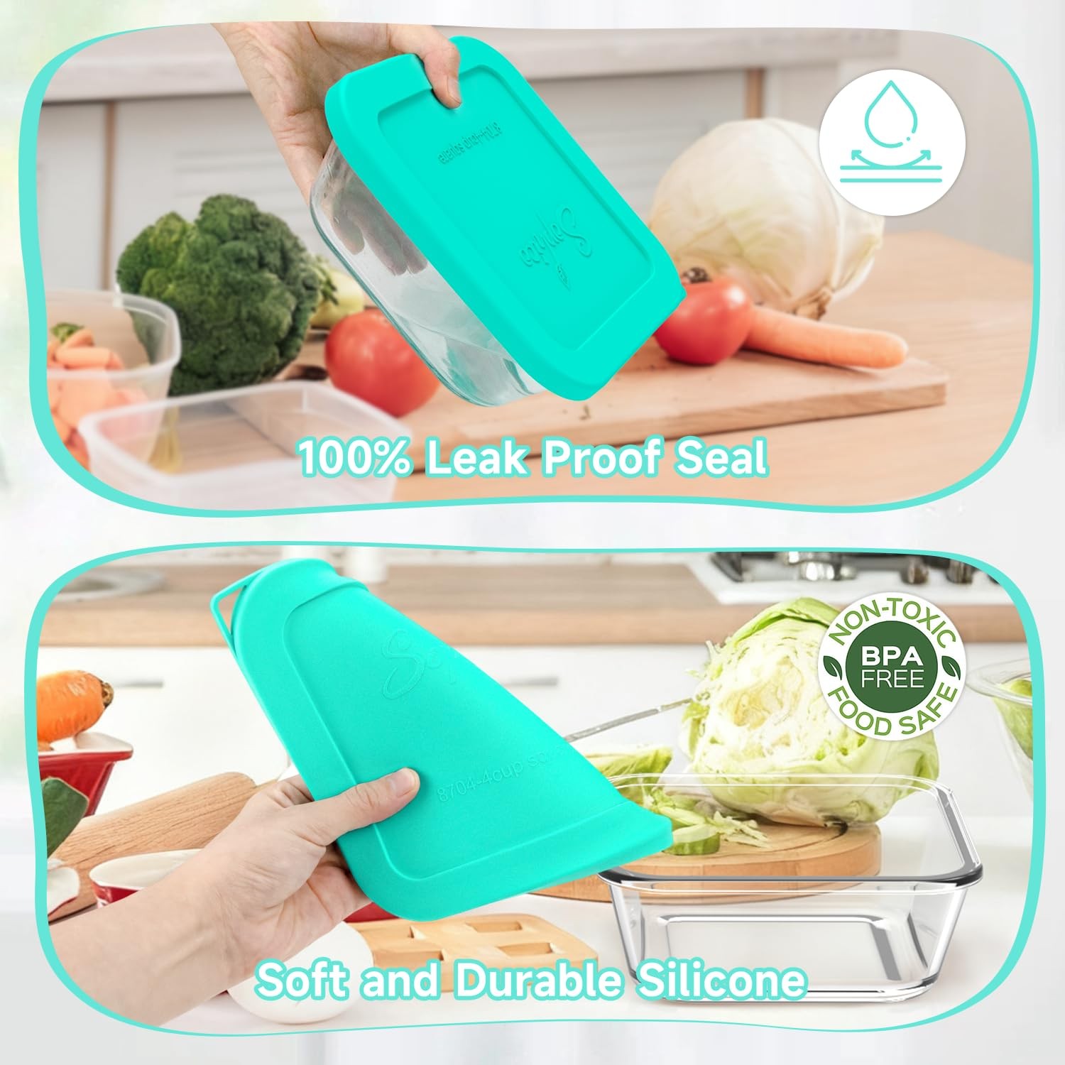 Sophico Silicone Storage Cover Lids Replacement for Pyrex Freshlock and SNAPW…