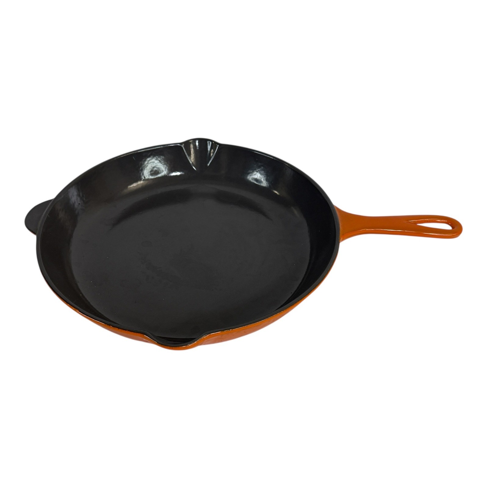 Le Creuset 26 Enameled Cast Iron Skillet Flame Orange 10.25 Inch Made in France