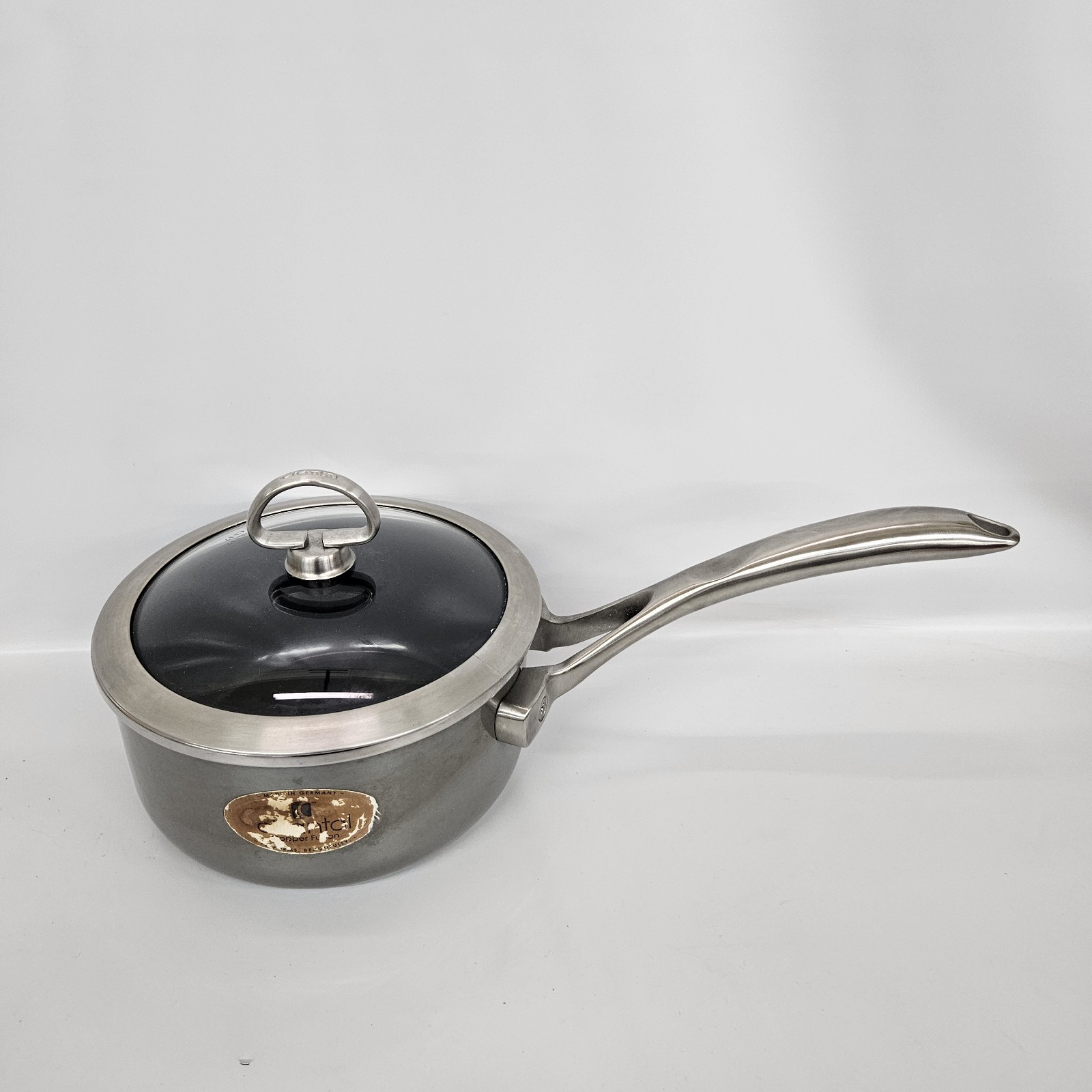 Vtg 1.7qt Chantal Copper Fusion Saucepan Lid Induction Suitable Made in Germany