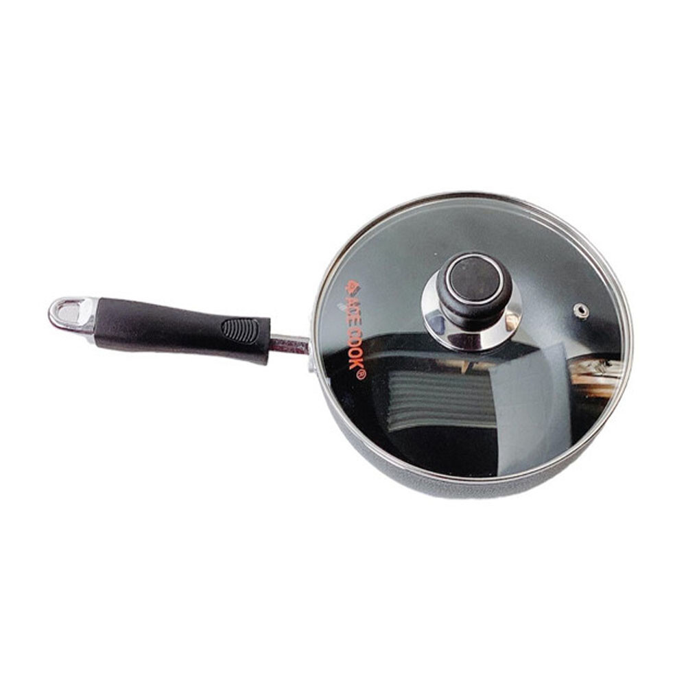 Nonstick Coating Deep Frying Pan Saute Pan with Lid,8″ Fry Pan, Plastic Handle