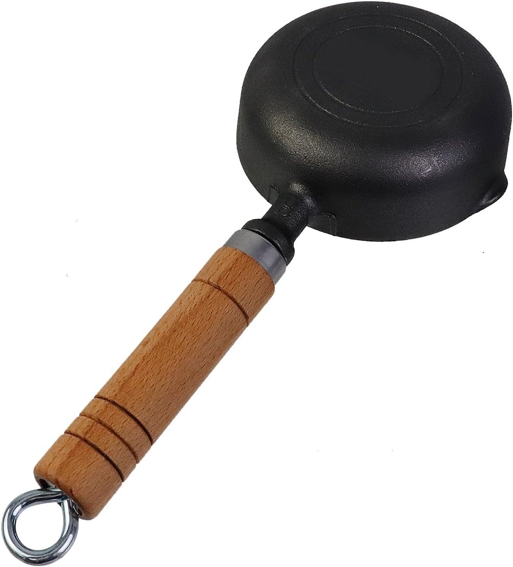 esatis 1 Pcs Mini Cast Iron Skillet Small Skillets Frying Pans, with Wok