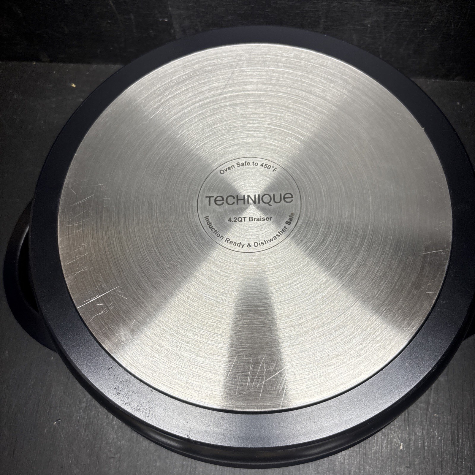 Technique 4.2-qt Nonstick Cast Aluminum Braiser w/ Glass Lid