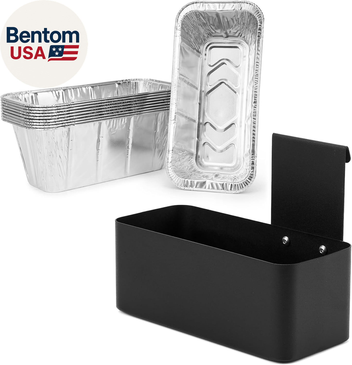 Grease Drip Pan with 10-Pack Disposable Foil Liners, Compatible with Earlier Ver