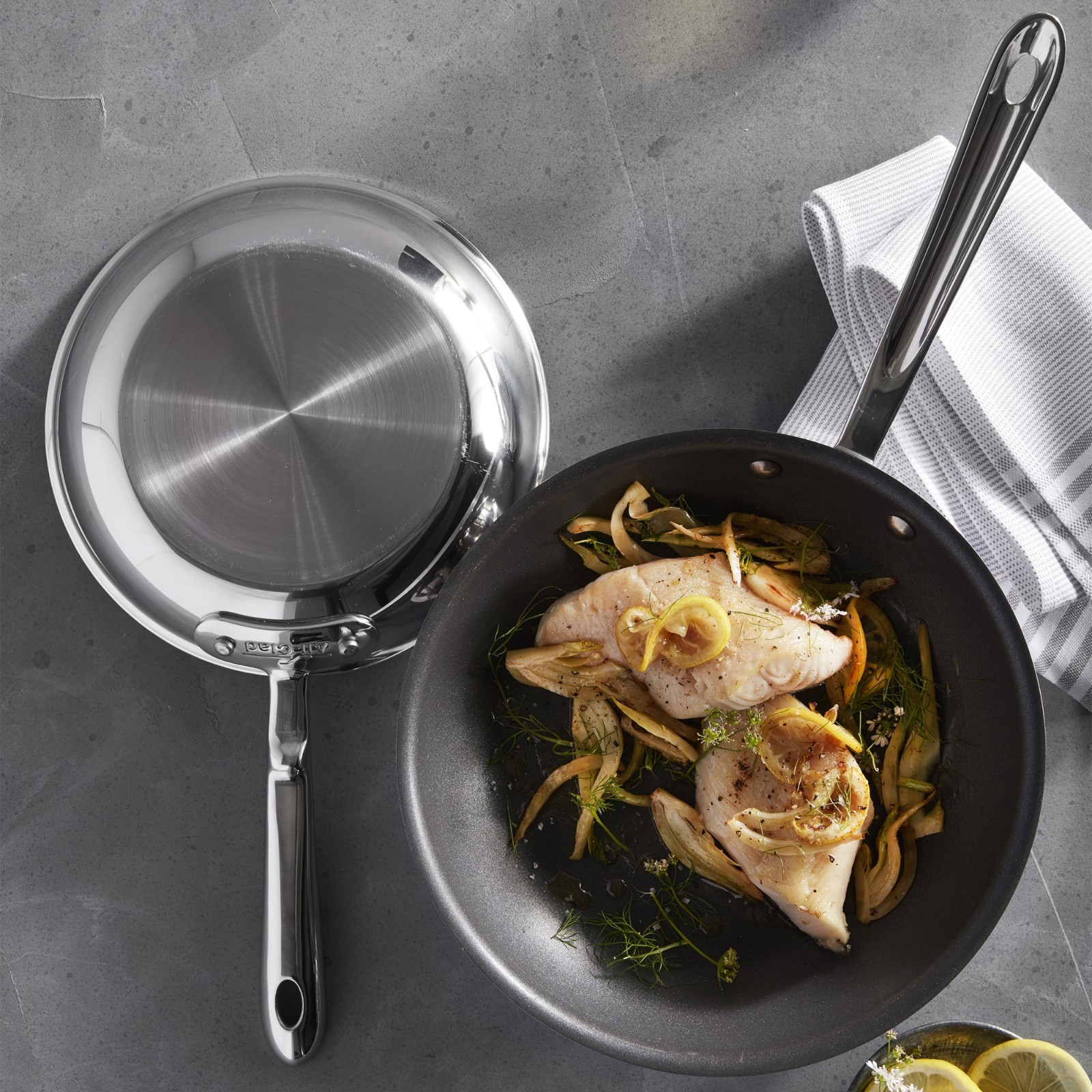All-Clad D5® Stainless-Steel Pro Nonstick Fry Pan, Set of 2