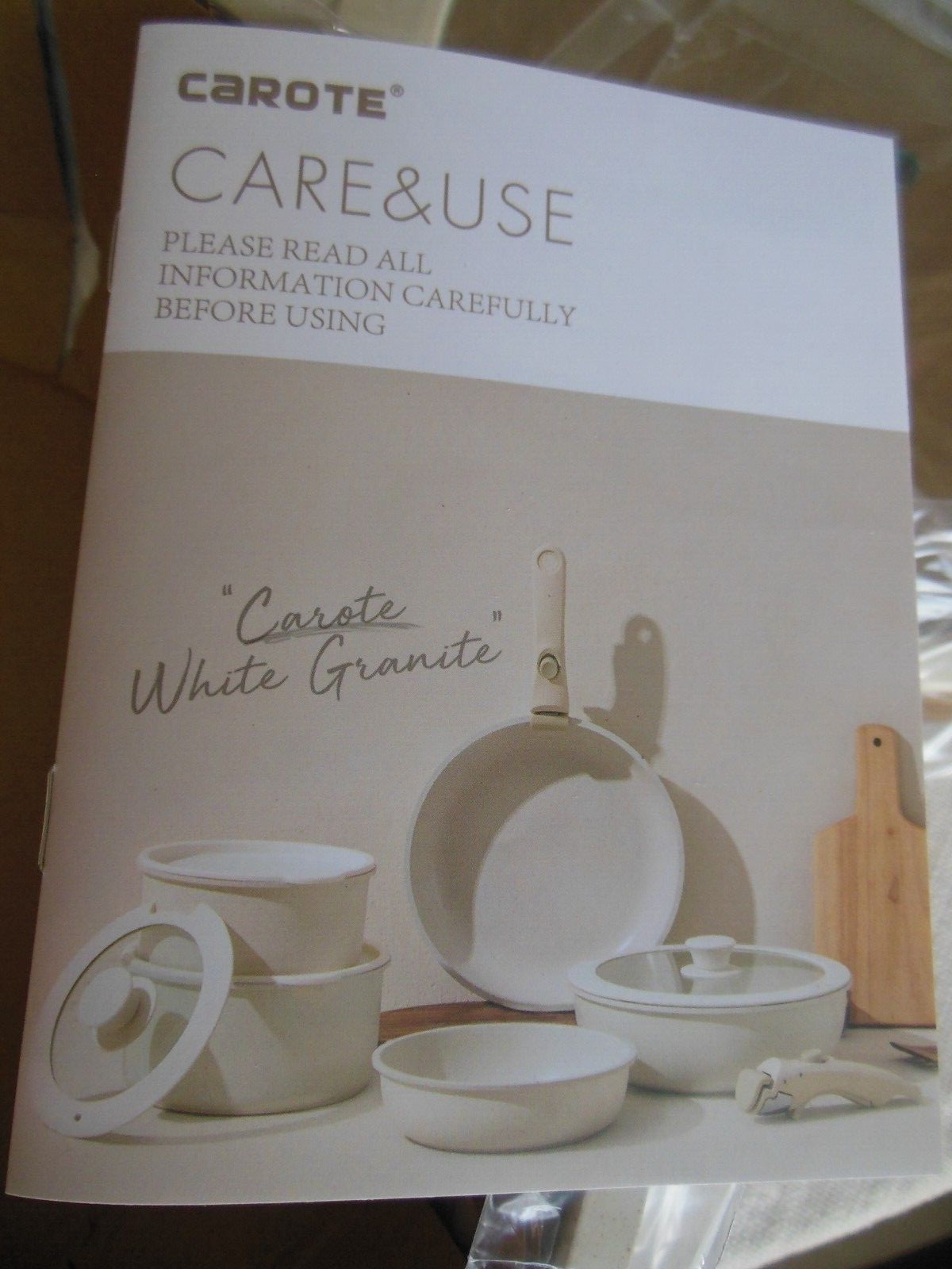 CAROTE – 11 pc. Set White Non-Stick Induction Granite Cookware * Free Shipping