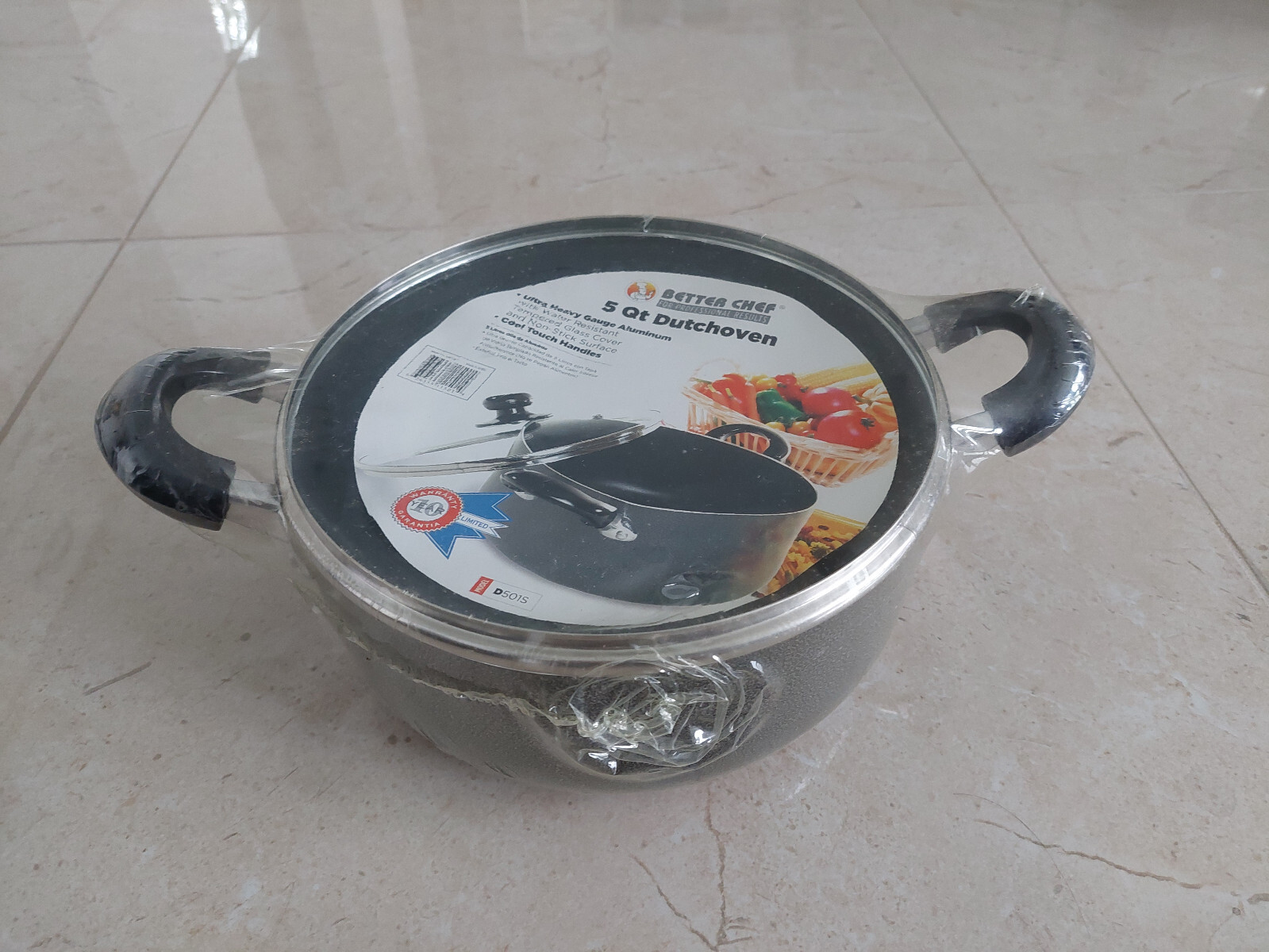 BETTER CHEF 5 Qt Dutchoven with Glass Lid – Dark Grey D501S