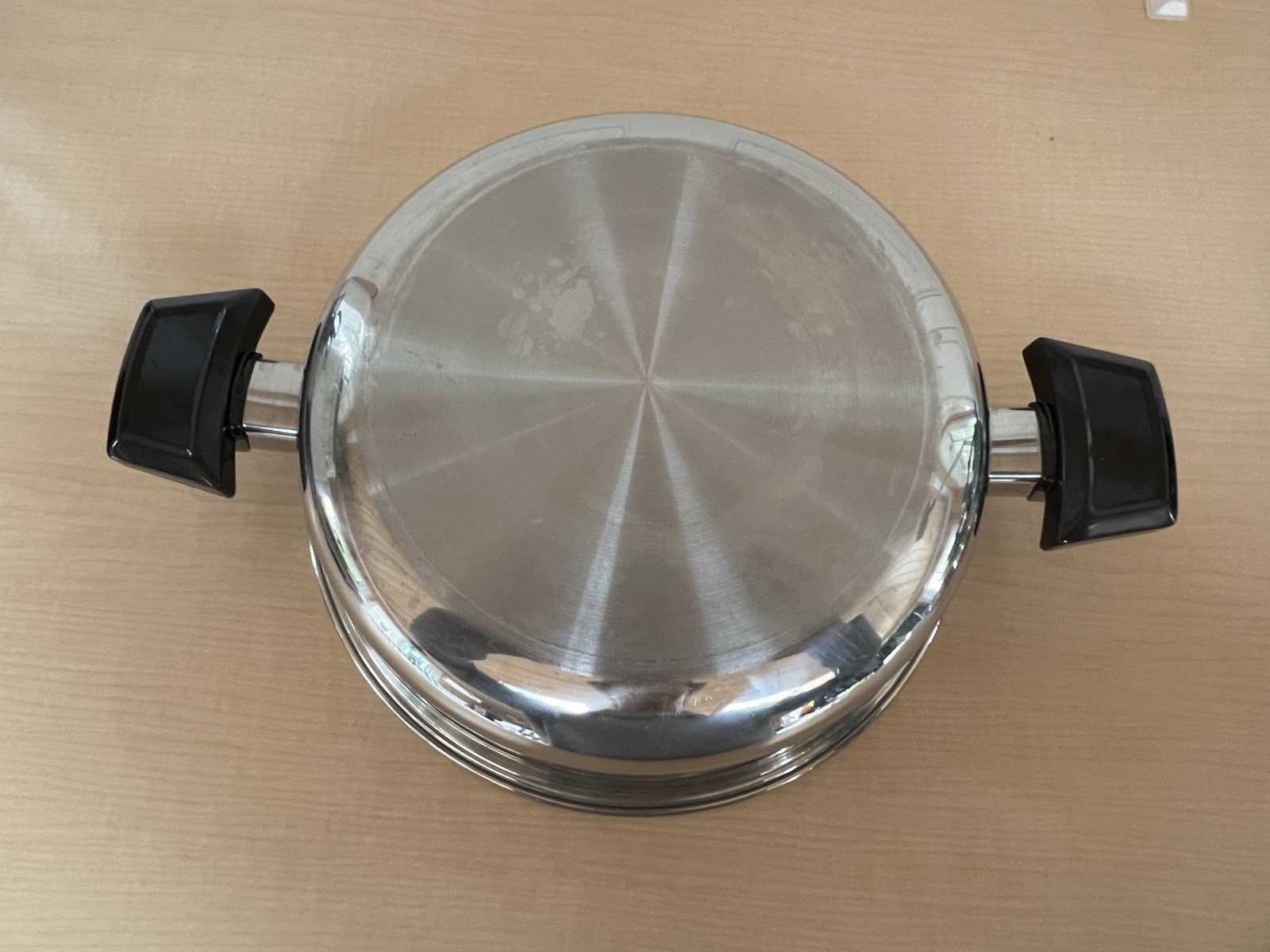 Vtg KITCHEN QUEEN T304 Multi Core 5 Ply Stainless Steel Large Domed Skillet/Pan
