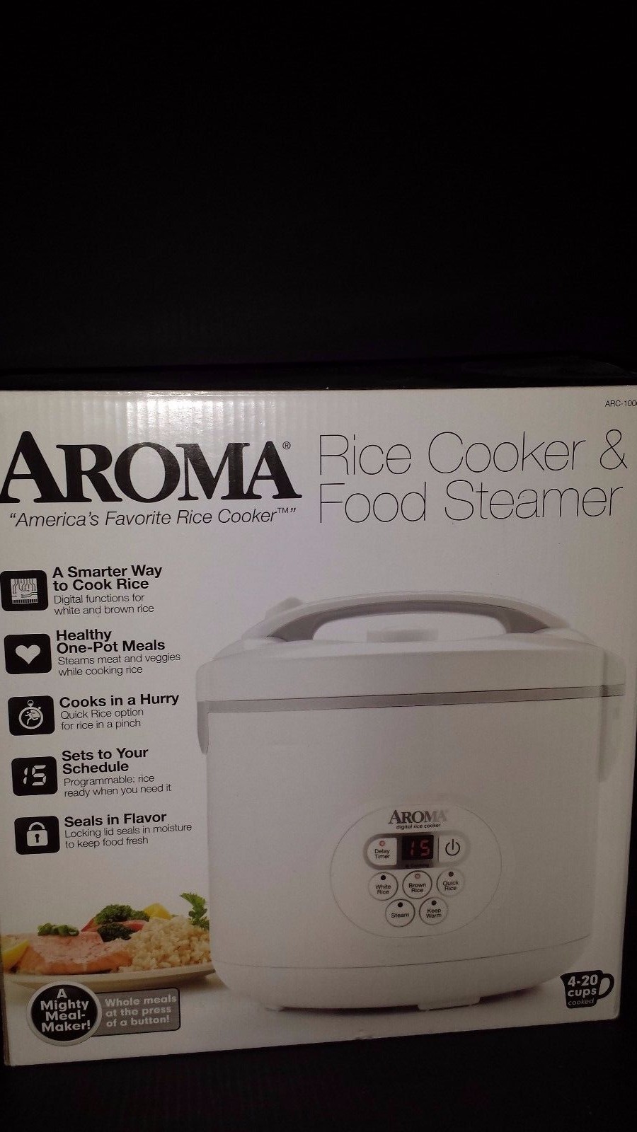 Aroma Professional 20-Cup Digital Rice Cooker, Food Steamer and Slow Cooker