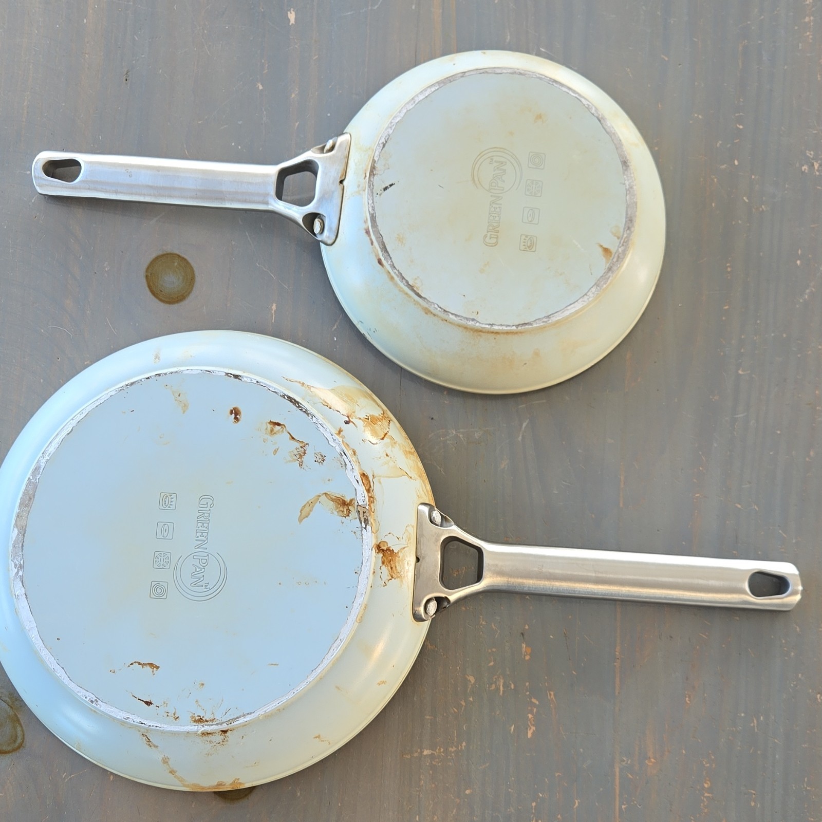GreenPan Ceramic Non-Stick White & Silver Two-Piece Frying Pan Set, Round