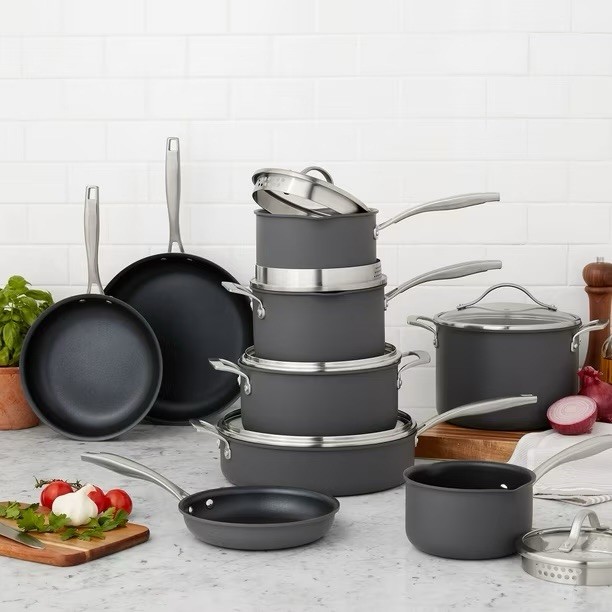 Member’s Mark 15-Piece Hard Anodized Nonstick Aluminum Cookware Set