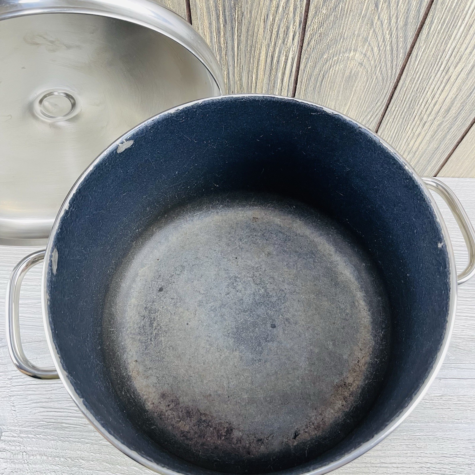 Farberware Millennium Stainless NEVER STICK 8QT Stock Pot Lid 2 Handles USA