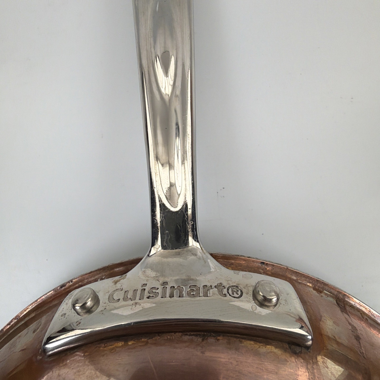 Cuisinart Heavy Copper Stainless 8” & 10″ Skillet Pan PCT22-20 PCT22-24 EUC