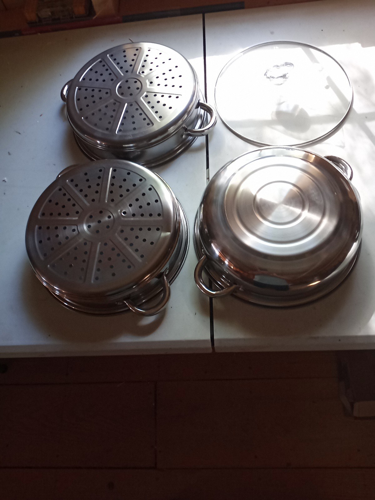 4 Piece Aluminum Steamer Set. 28cm