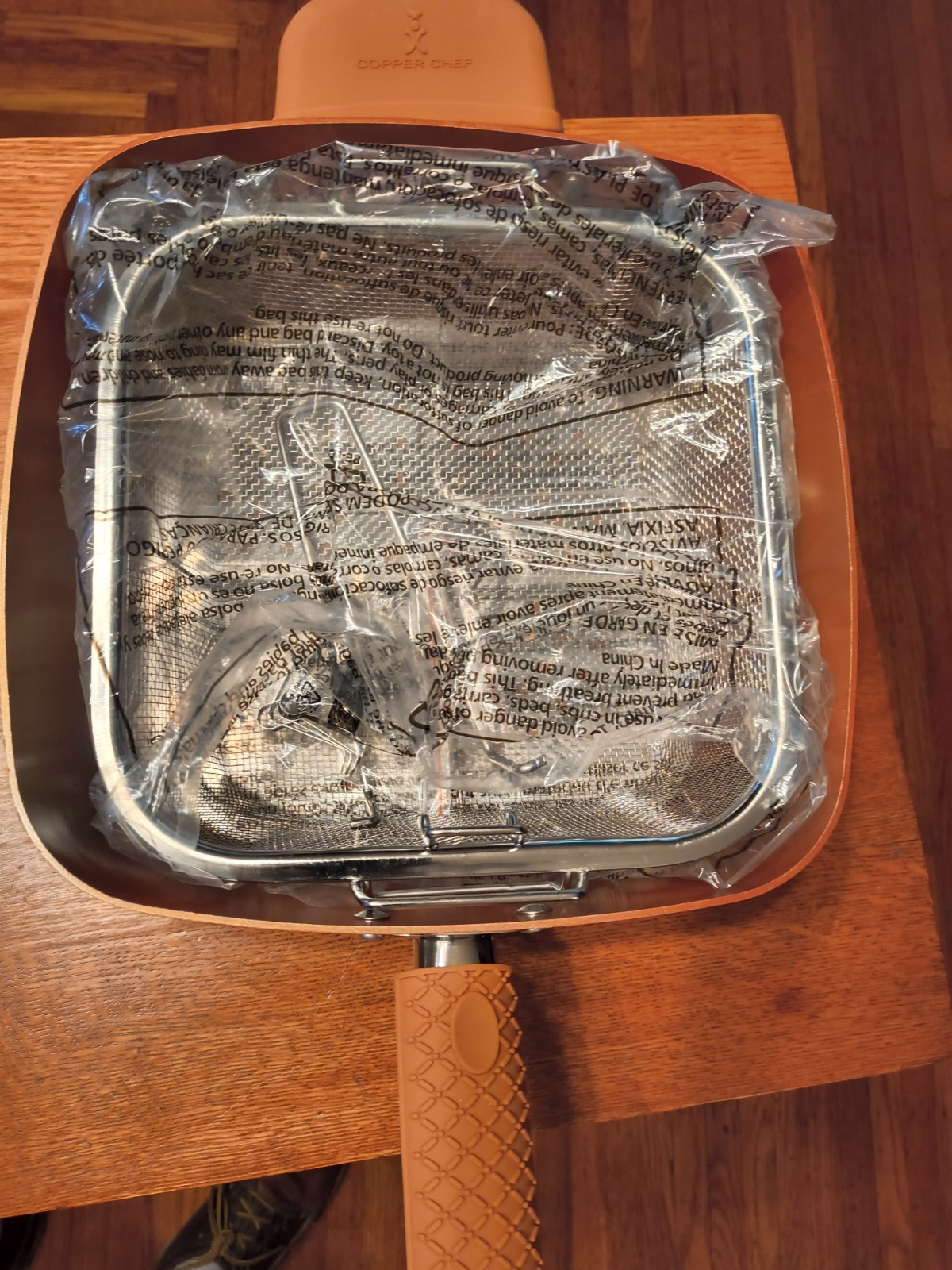 Copper Chef Nonstick XL Steamer Sauté 6.7 Quart Pan NEW