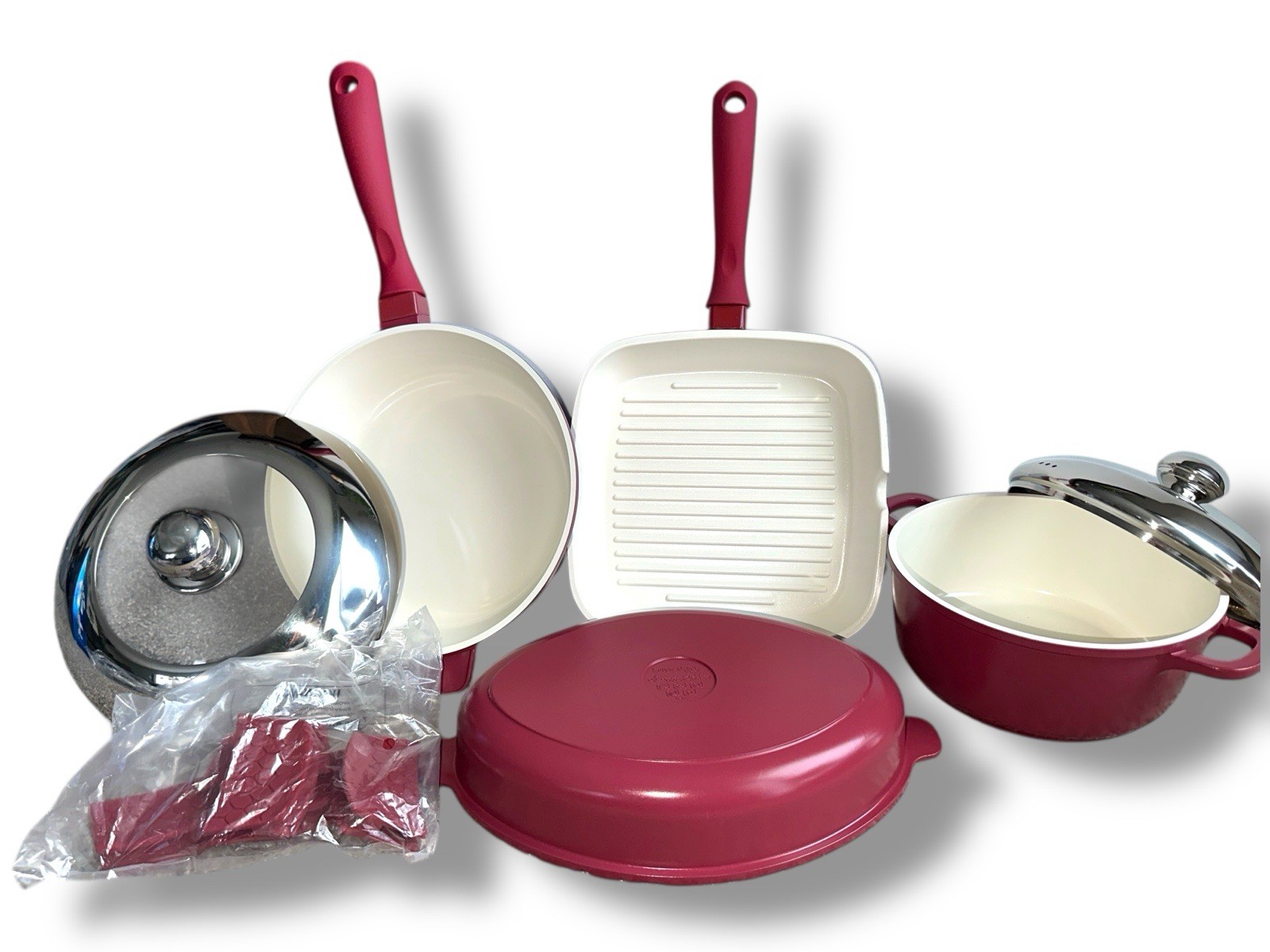 Lorena Garcia Bella Kitchen 11 Pc Ceramic Cookware Set Technolon Nonstick New