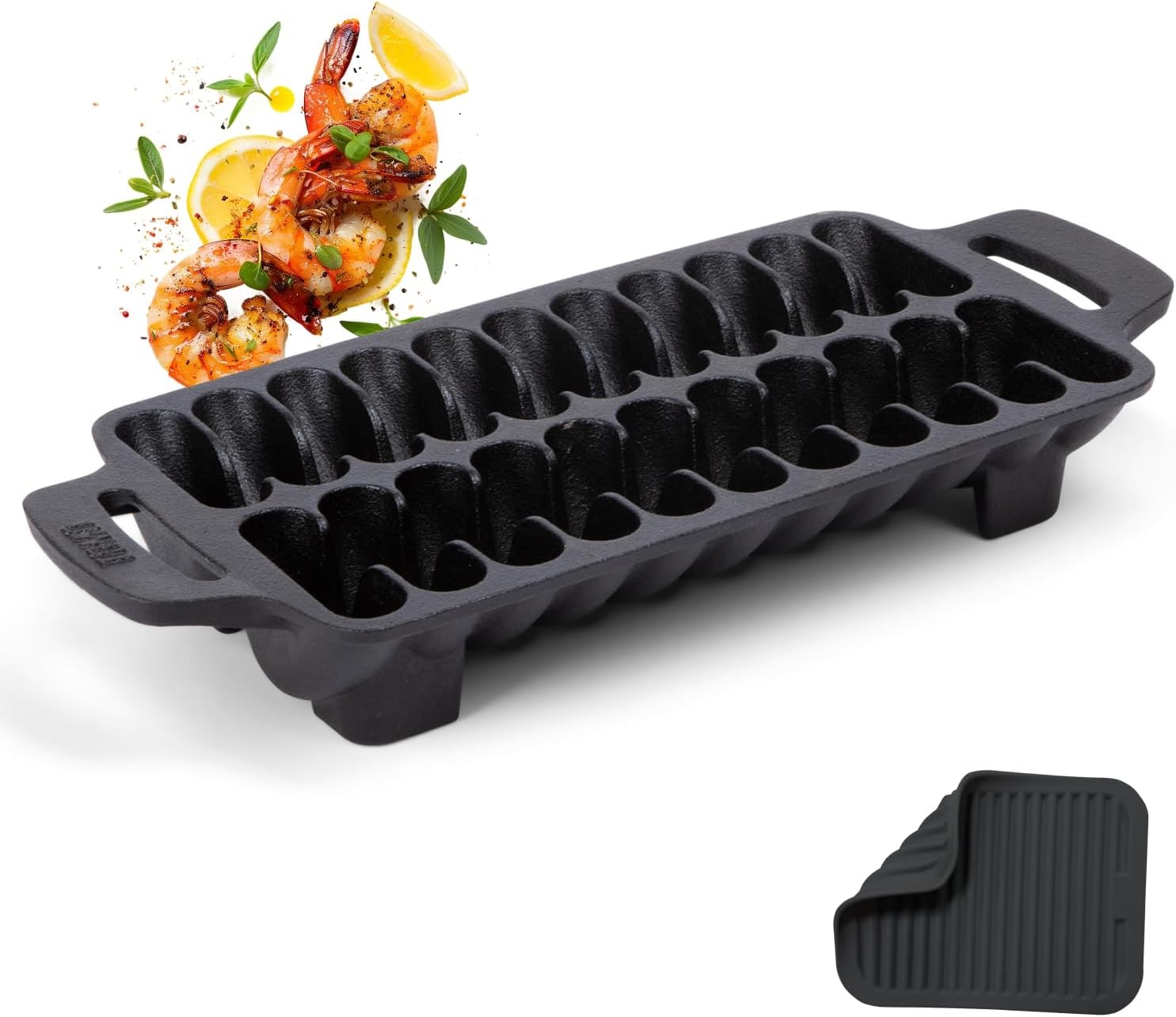 Cast Iron Shrimp Grill Pan