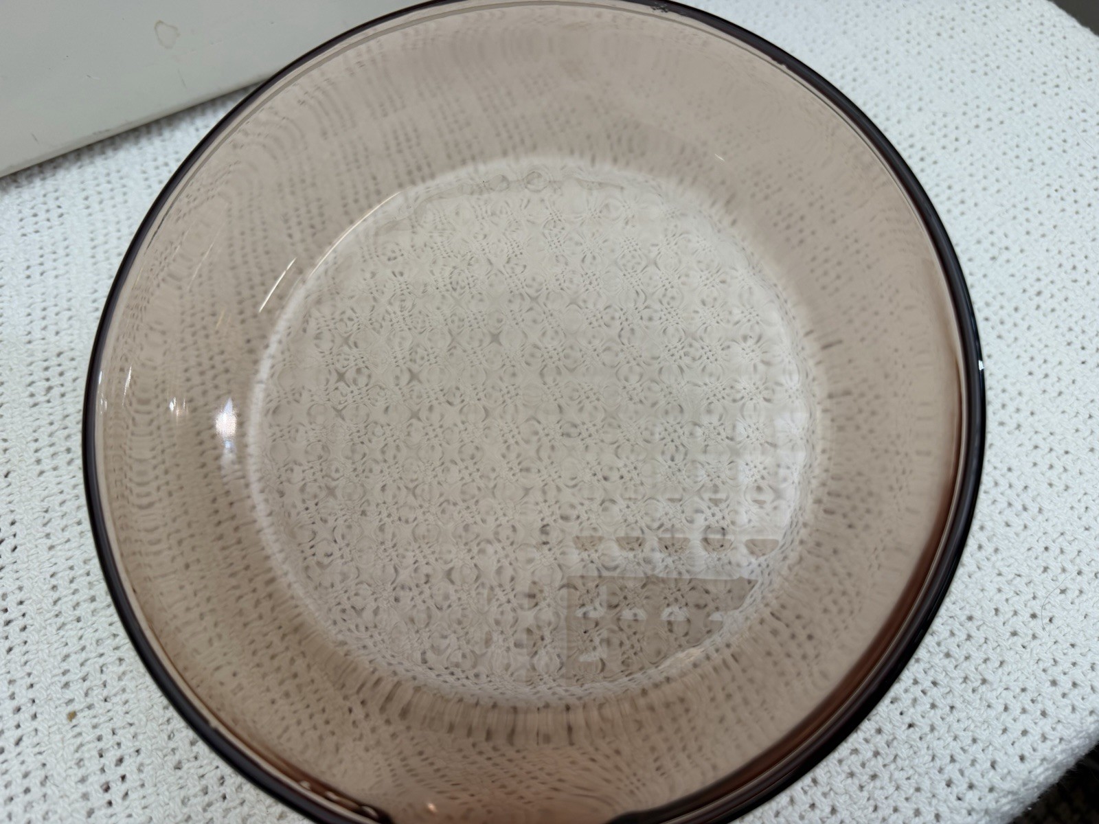 Vtg Corning Vision Ware #6 Amber Waffle Bottom 7”Fry Pan Skillet Pyrex No Lid