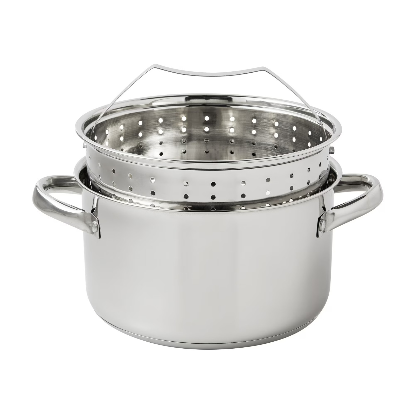 Mainstays Stainless Steel 4-Quart Steamer Pot with Glass Lid, Induction Compatib