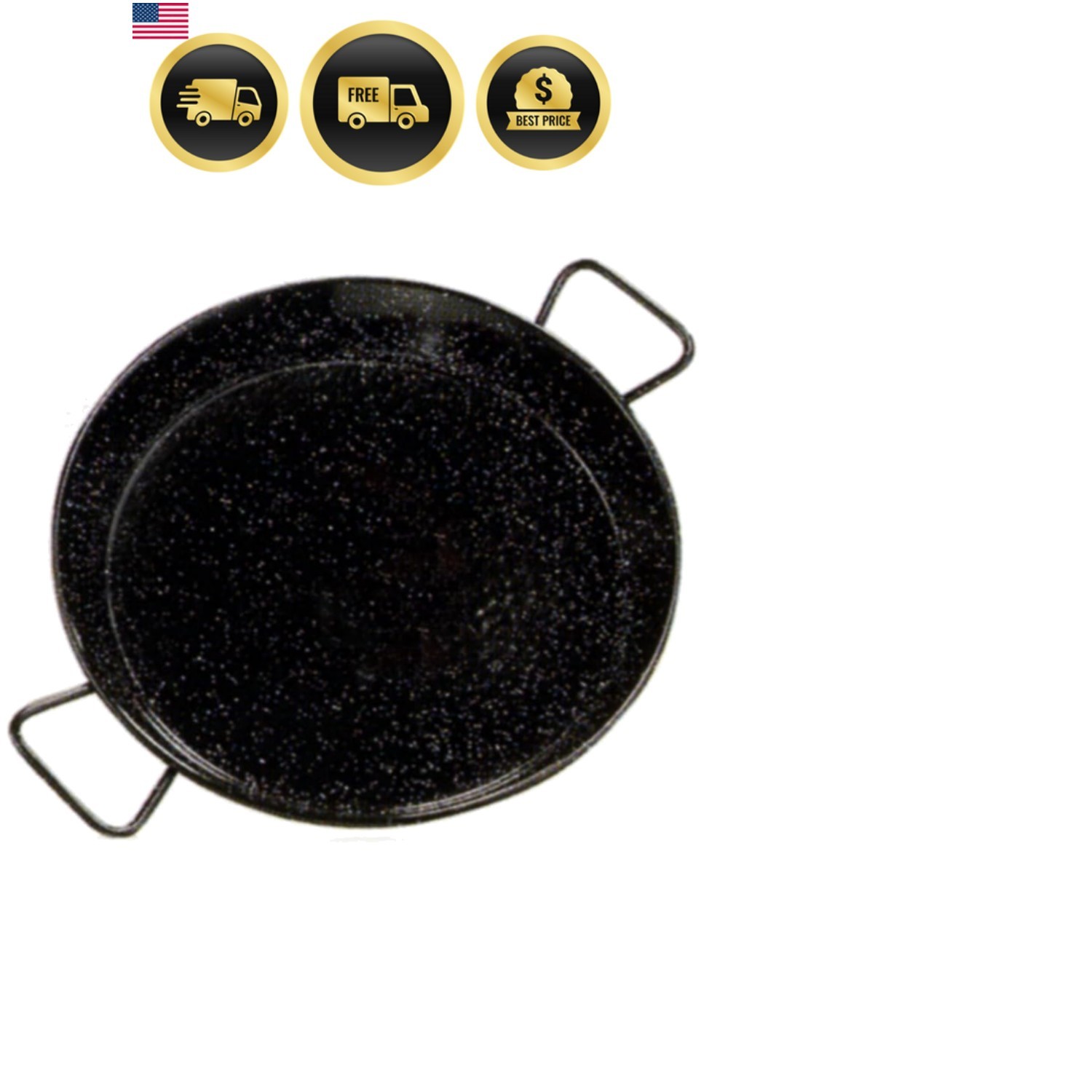 11-Inch Enameled Steel Paella Pan, 28cm