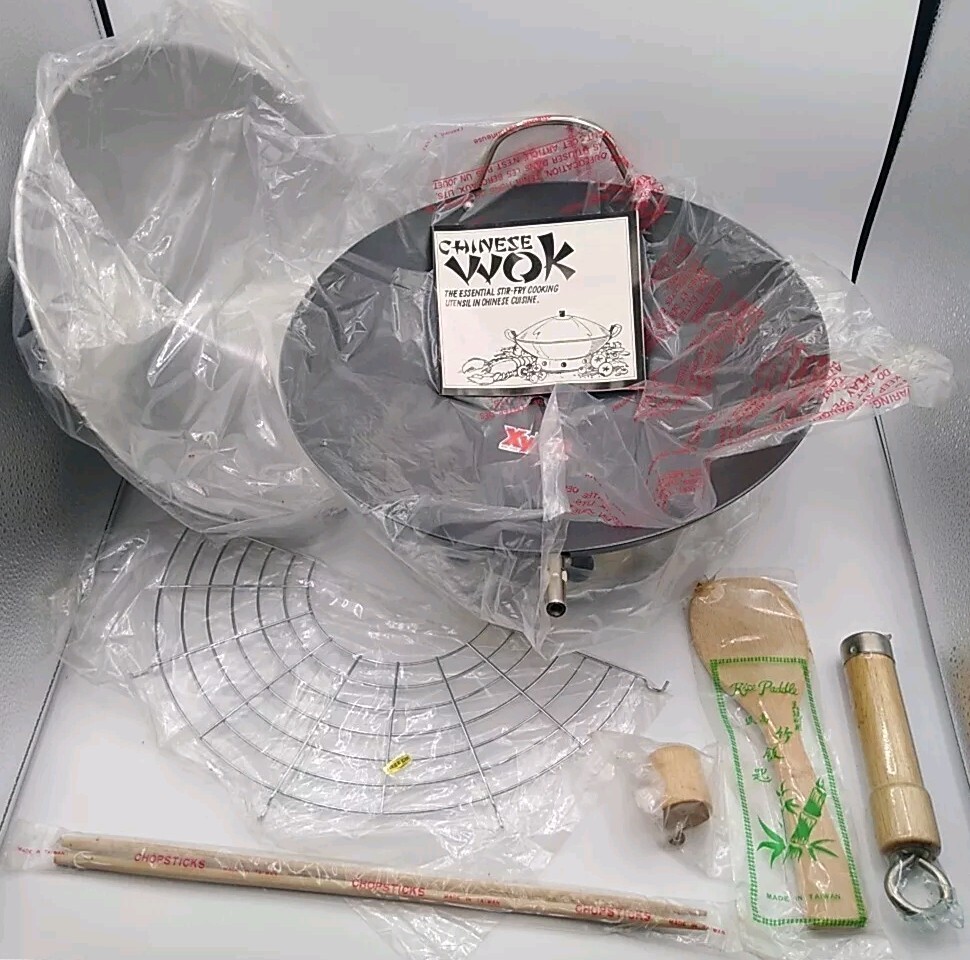Norpro Non-stick Xylan Professional Weight 7 Piece Wok Set New Open Box