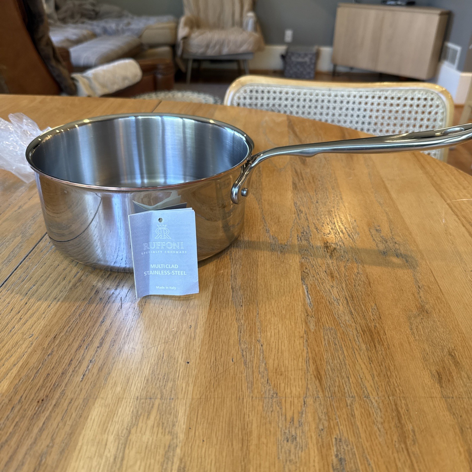Brand New Ruffoni Pot 3qt Copper Core Premium Stainless Steel w/ Lid- Italy