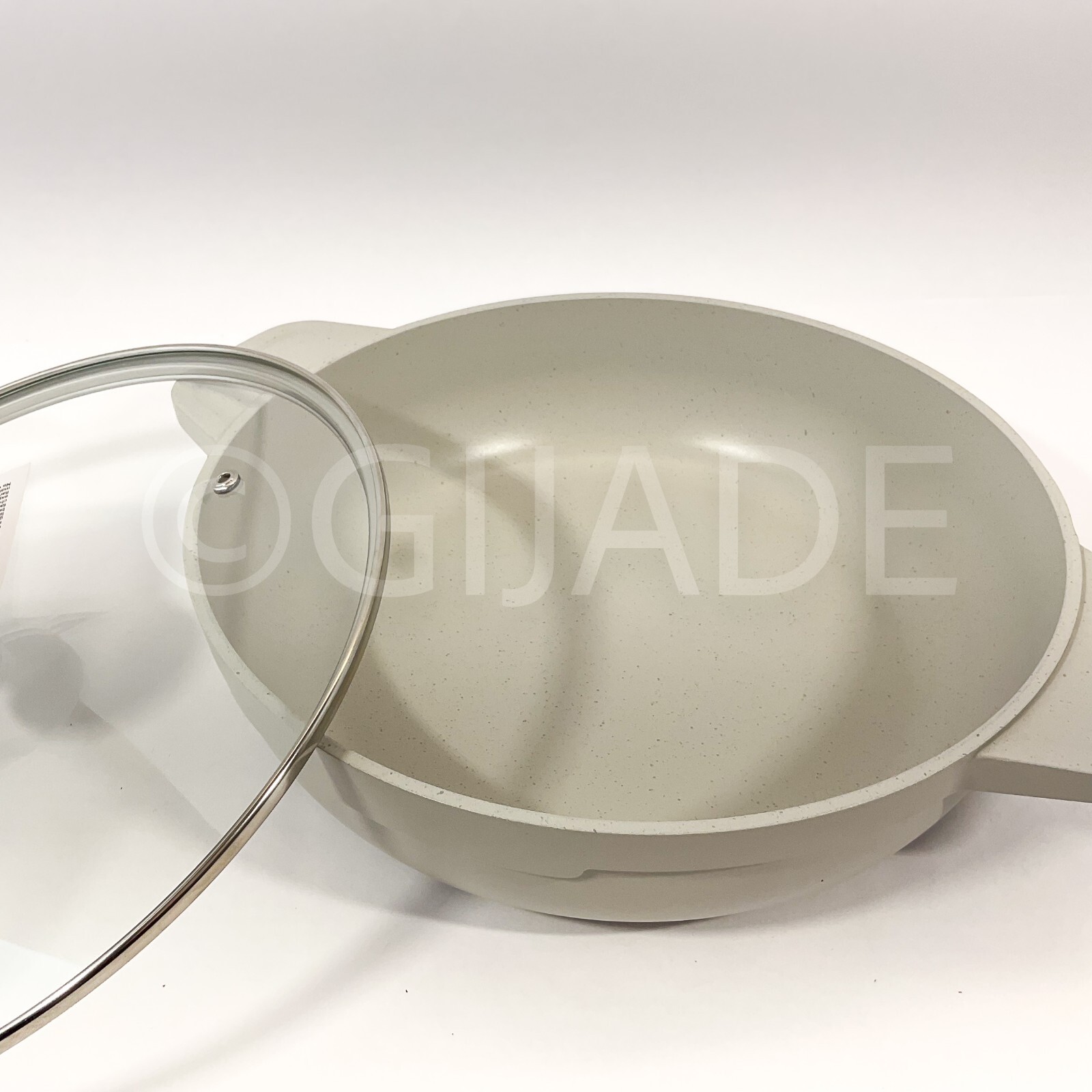 Authentic kitchen 4-Qt Everyday Pan 11″ Low Casserole Grayish Non-Stick Ceramic
