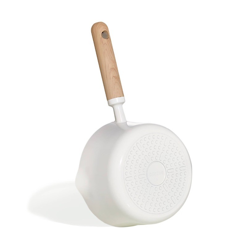 2qt Ceramic Nonstick Sauce Pan with Lid Cream