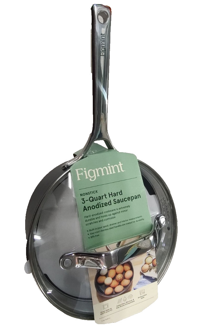 3qt Nonstick Ceramic Coated Aluminum Sauce Pan – Figmint™ Dark Gray
