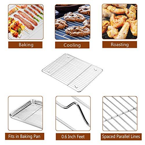 14 Inch Non-Stick Roasting Pan with Rack and Handles for Lasagna Chicken Roaster