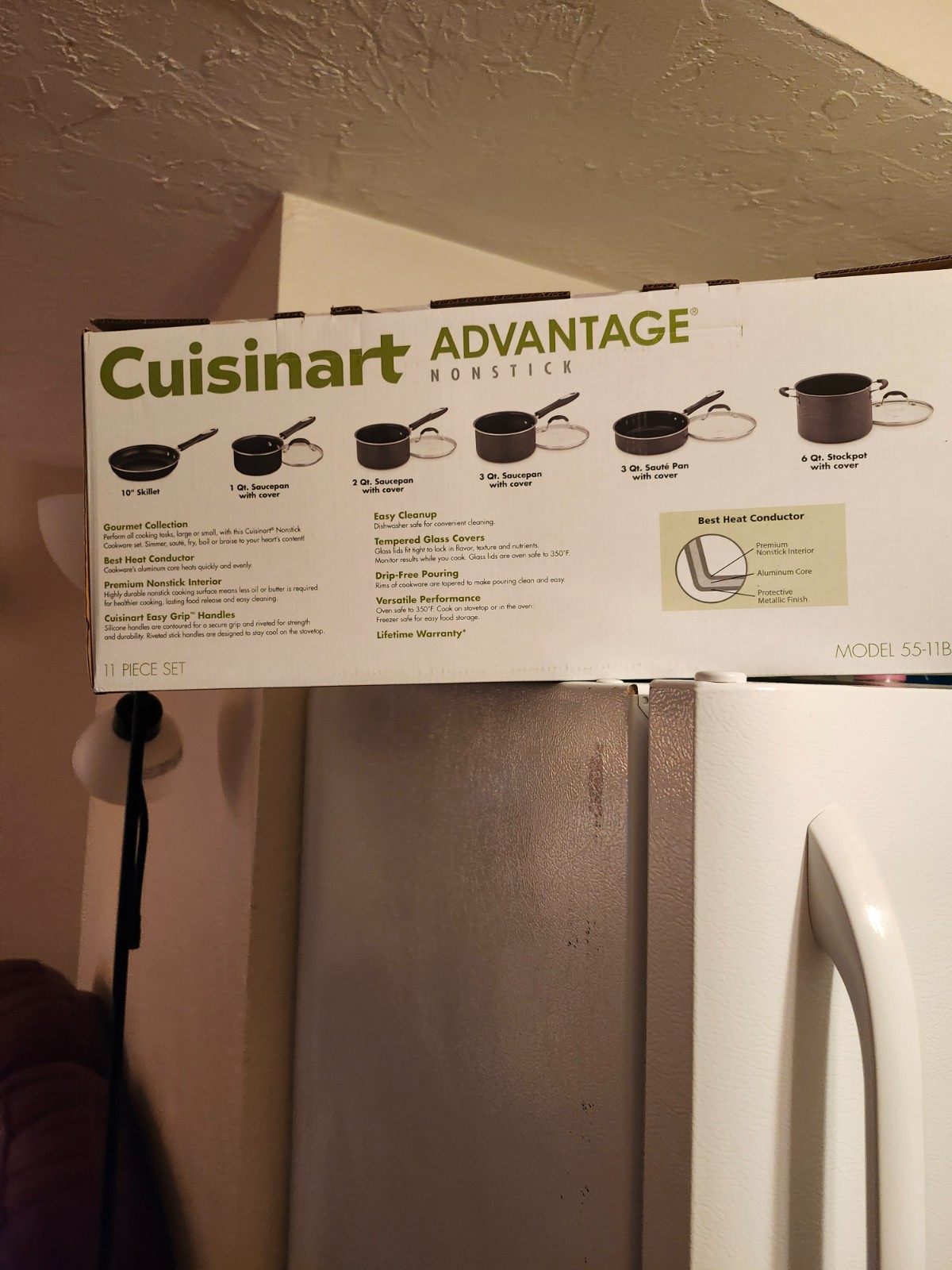 Cuisinart ADVANTAGE 11 pc Nonstick set Black Model 55-11BK FREE SHIPPING!