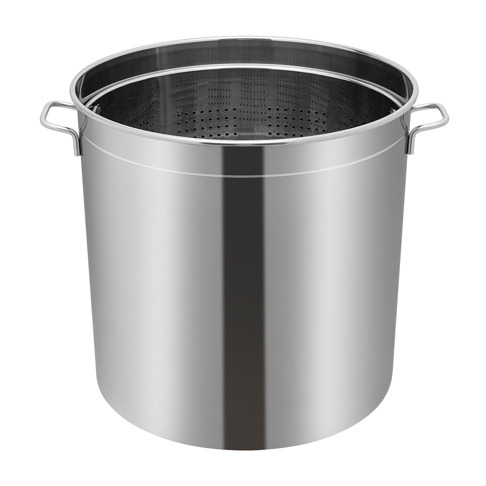 50L (52.8 Qt) Stainless Steel Stock Pot With Perforated Basket & Lid
