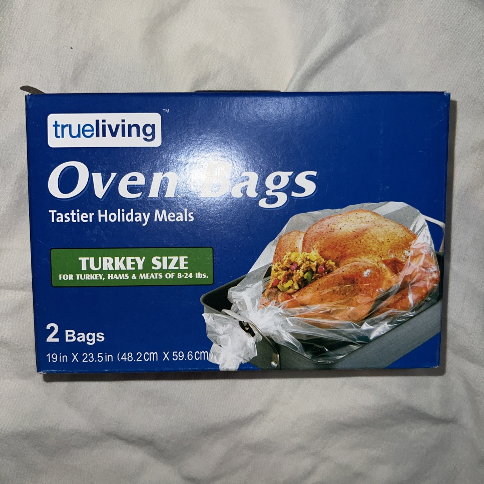 Trueliving Oven Bags (says Turkey Size Hams Meats 8-24 lb) 1 Box With 2 New Bags