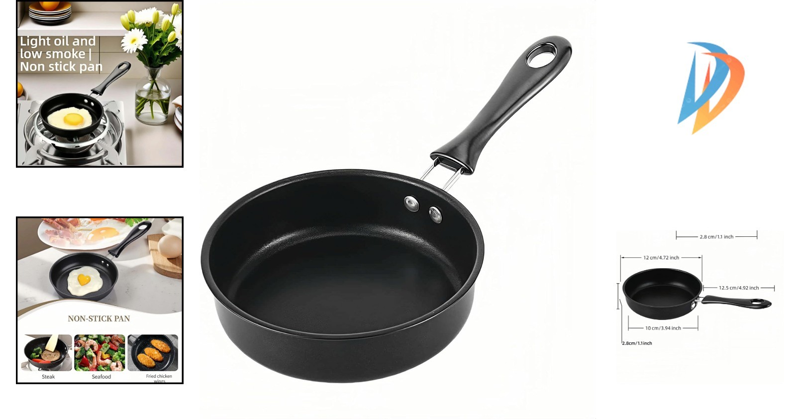 Compact 5-Layer Non-Stick Frying Pan for Eggs & Pancakes – Dishwasher Safe