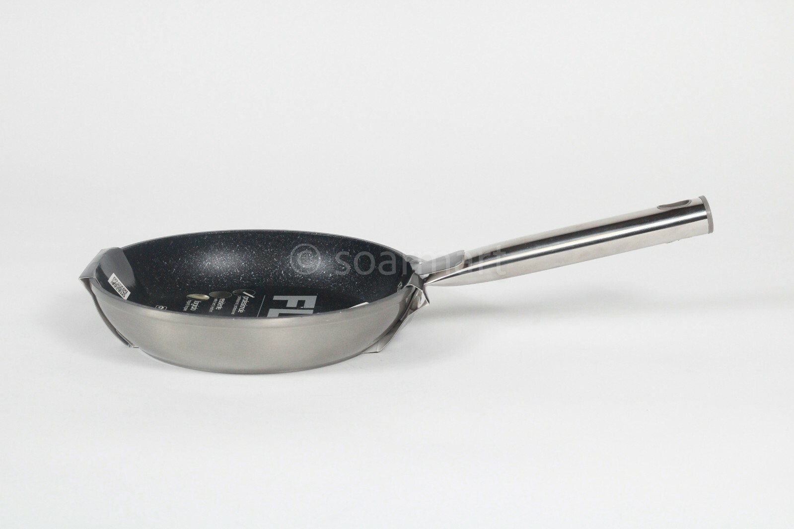 Q.b by Mopita Fluo Frying Pan Nonstick Skillet 8″ Inch Black / Silver New