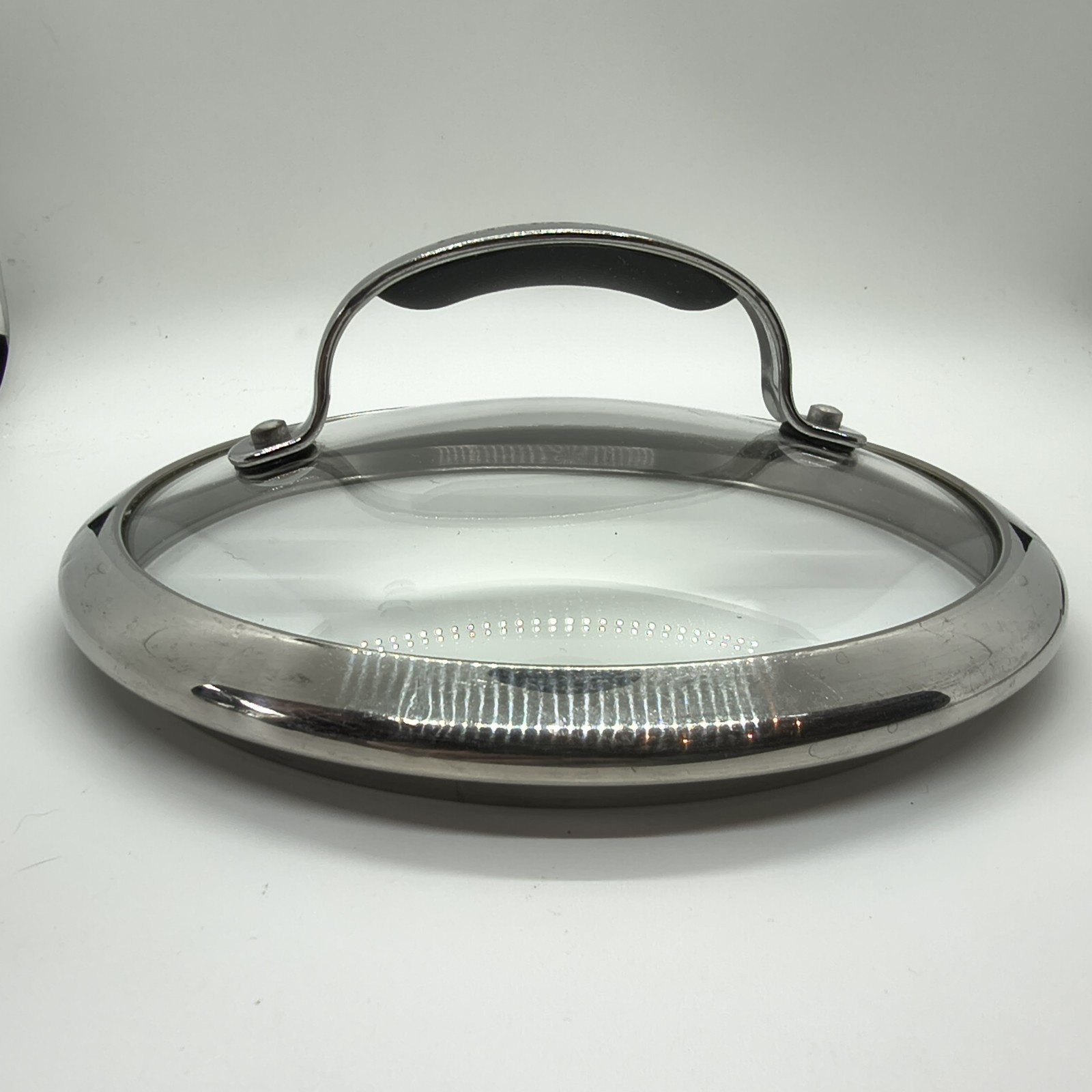 Cooking With Calphalon Glass Stainless Steel Lid Only For Sauce Pot 8.5″ Inside