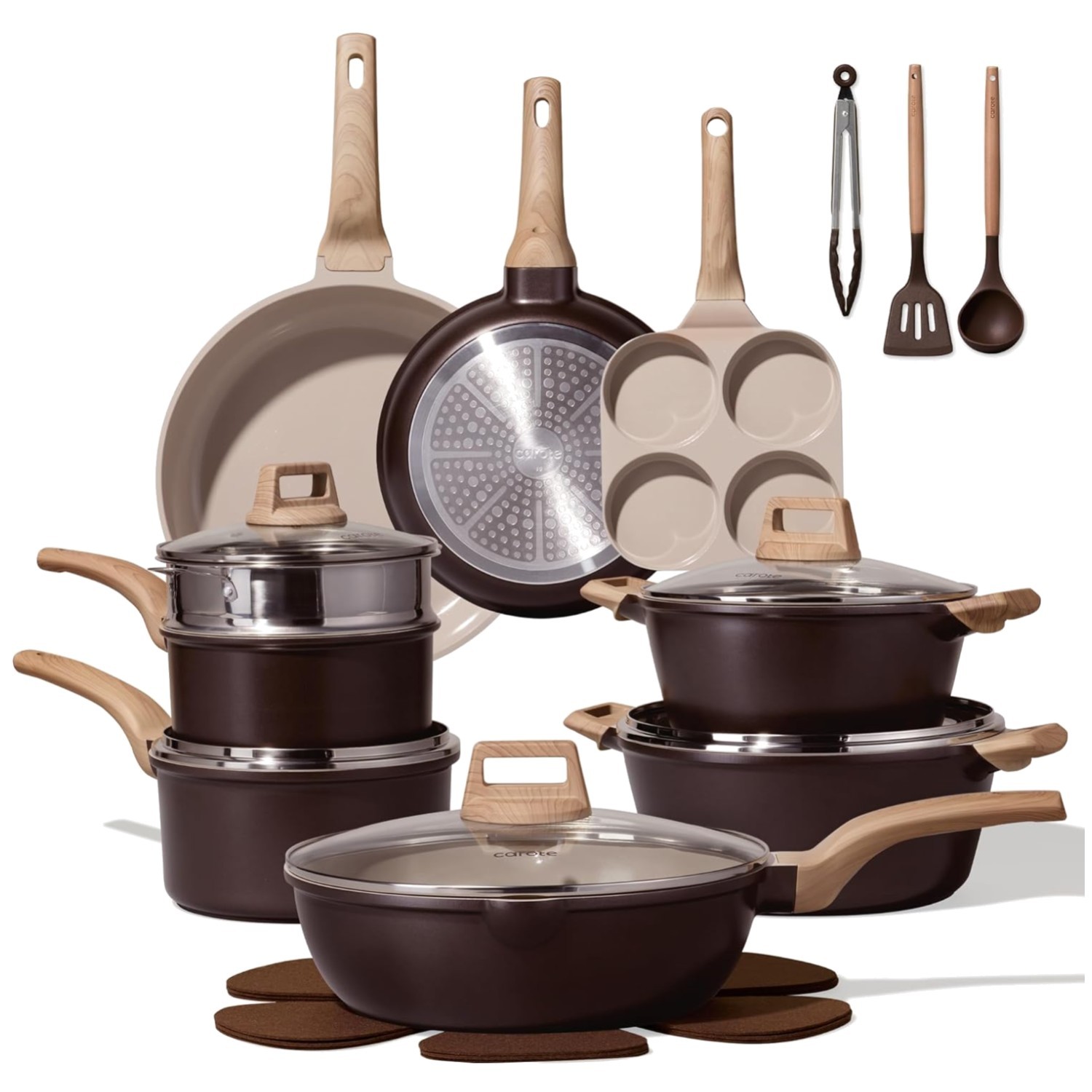 Non-Stick Cookware Set, Induction Ready, 21 Pc