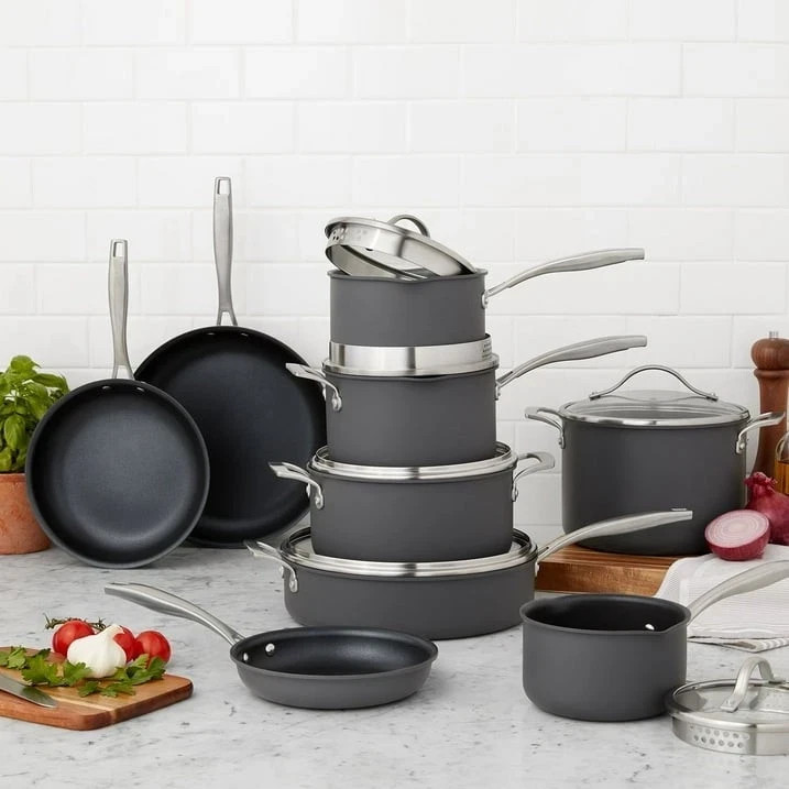 Member’s Mark 15-Piece Hard Anodized Nonstick Aluminum Cookware Set
