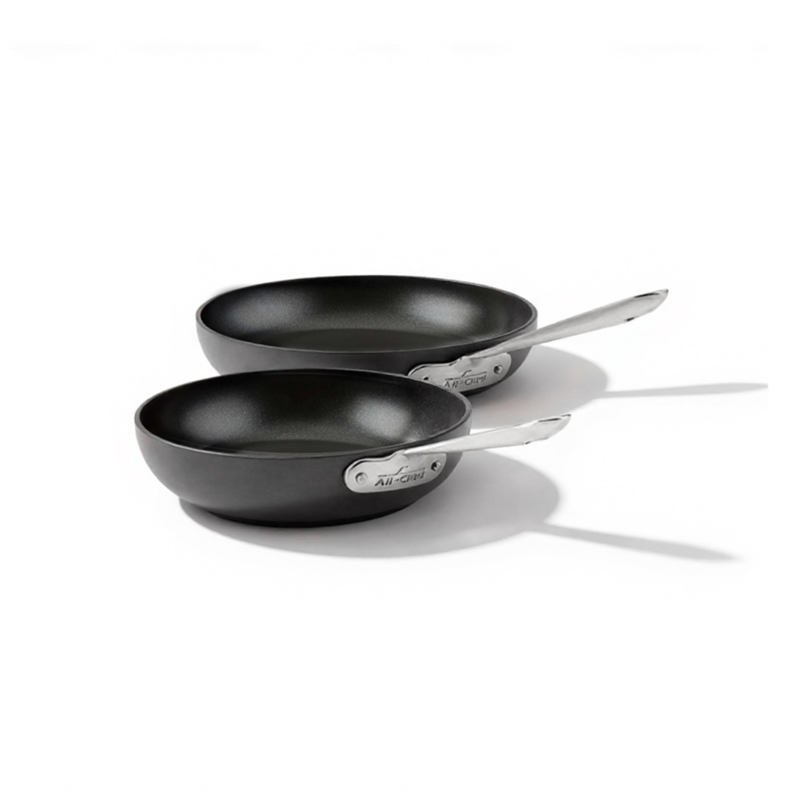 All-Clad HA1 Hard Anodized Non Stick Fry Pan Set 2 Piece, 2 Piece Set, Black