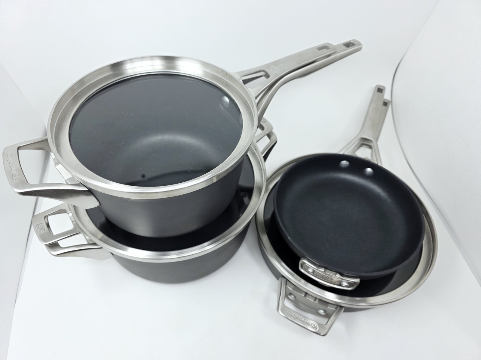 Calphalon Premier 7-pc. Space-Saving Hard-Anodized Nonstick Cookware Set