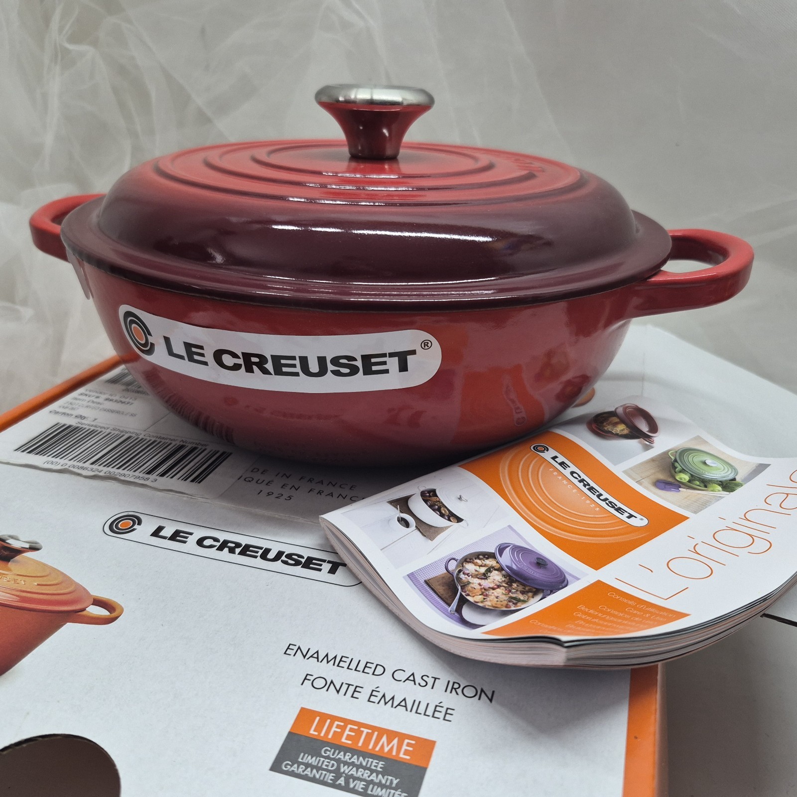Le Creuset Signature Stew Pot NEW IN BOX Flame Red Cast Iron France