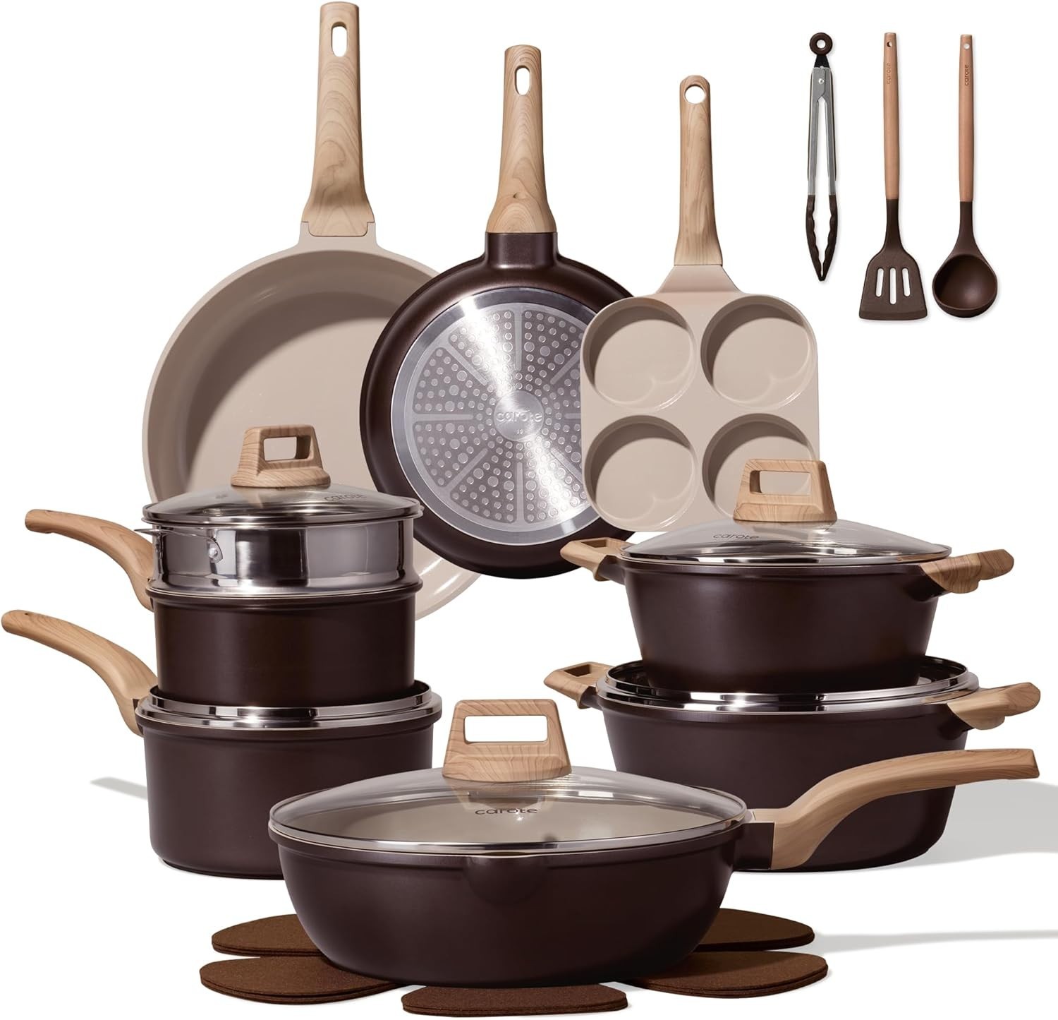Non-Stick Cookware Set, Induction Ready, 21 Pc