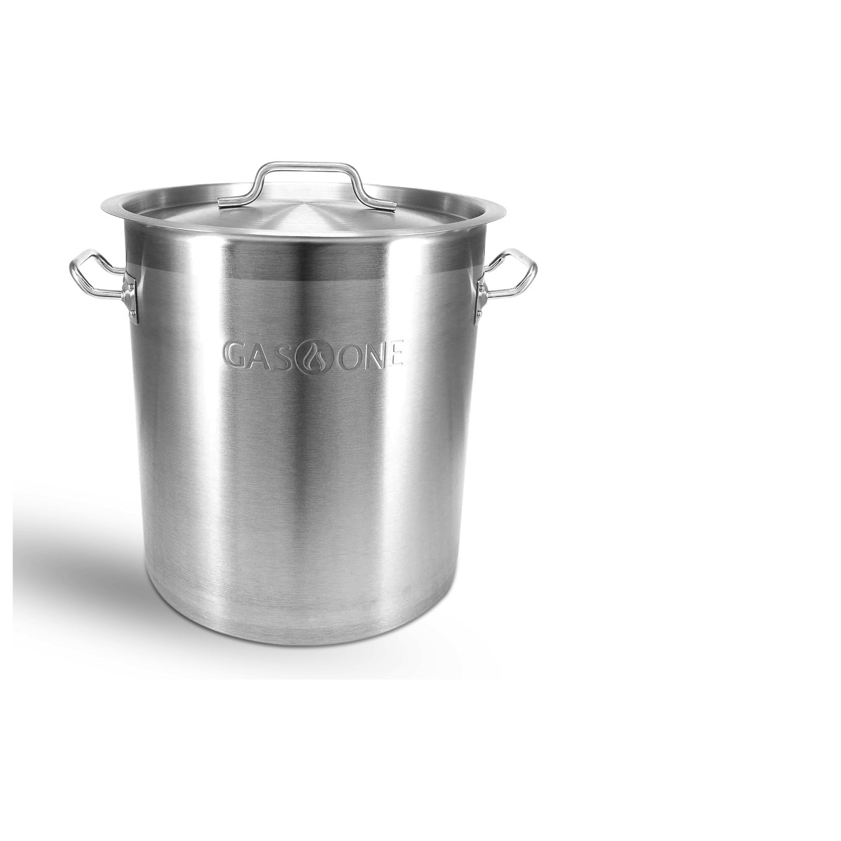 Gas One Stainless Steel Stock Pot Lid And Capsule Tri-Ply Cooking Pot