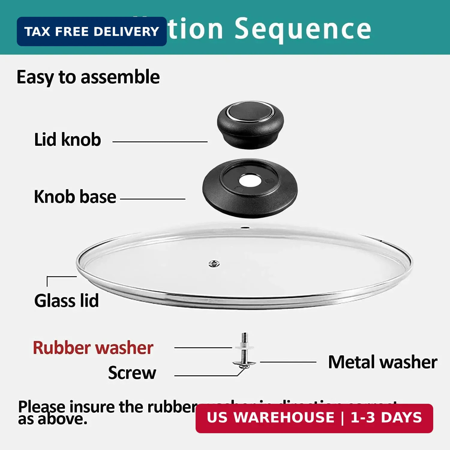 12 Inch Pan Lid – Glass Lids For Lodge 12″ Cast Iron Skillet, Frying Pan, Wok, P