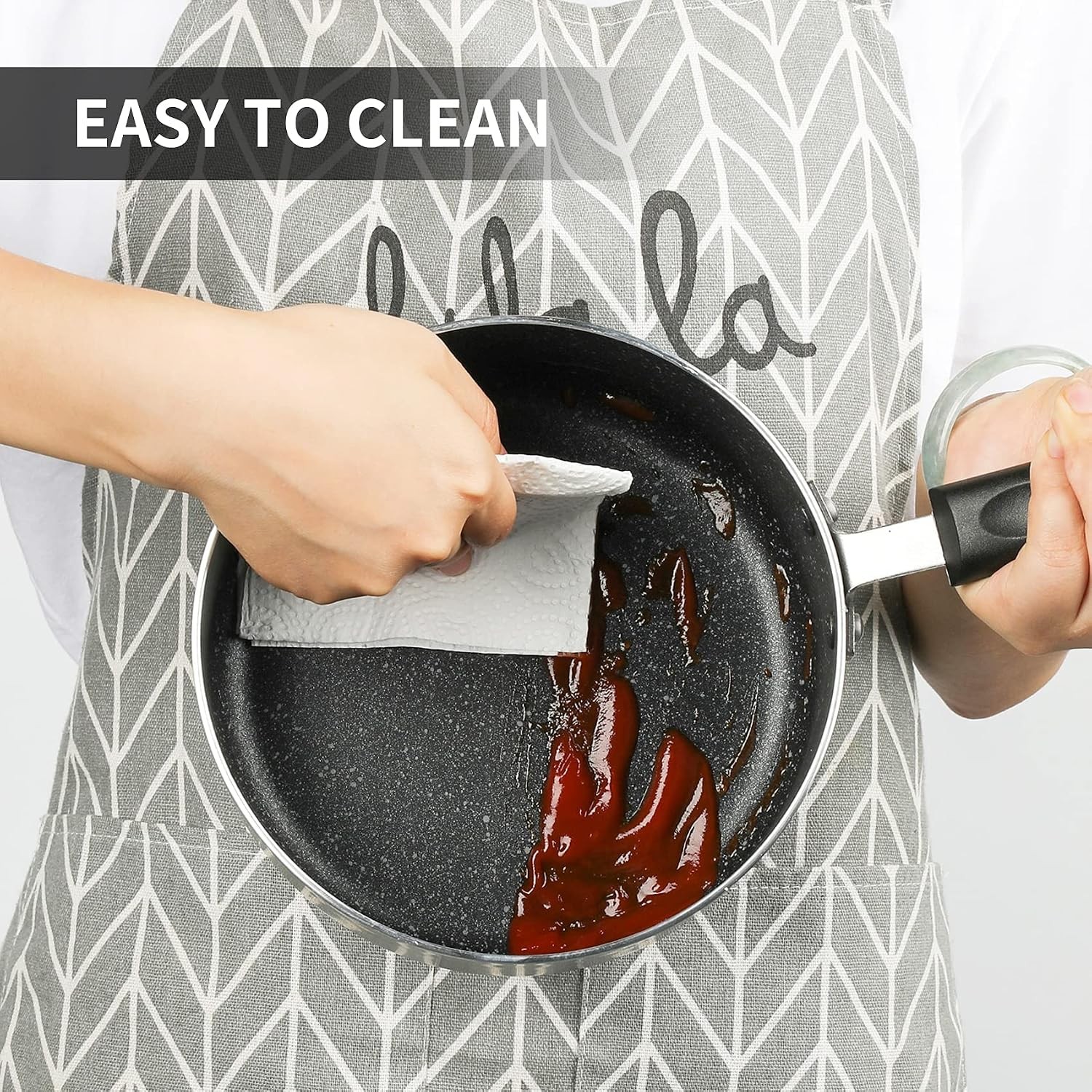 Nonstick Saucepan Set – 1 Quart and 2 Quart,Ultra Non Stick Sauce Pan Small Pot