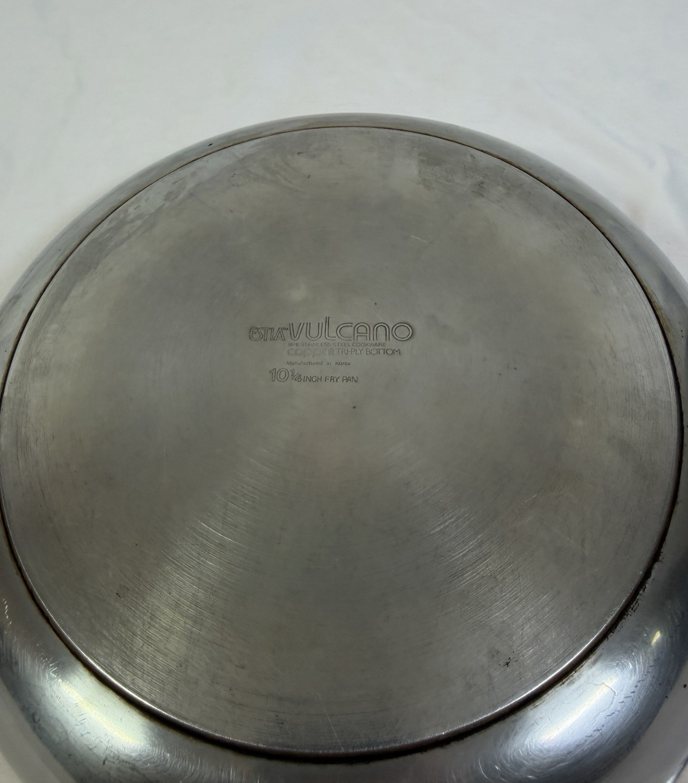 Set of 2 Estia Vulcano Stainless Steel Copper Tri-Ply Bottom 8″ & 10 1/4″ Pans