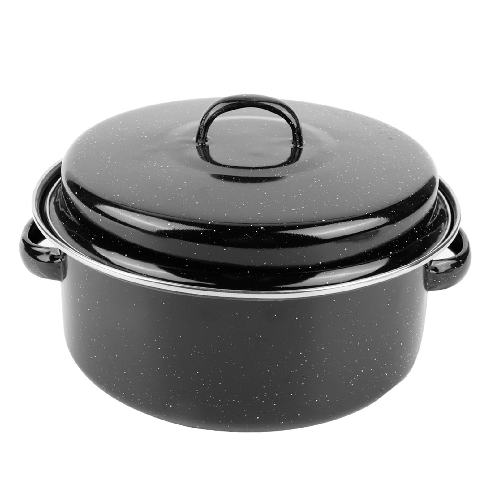 Enamel Pot Lid Nonstick Cooking Steamer Heavy Duty Cookware Stews Seafood
