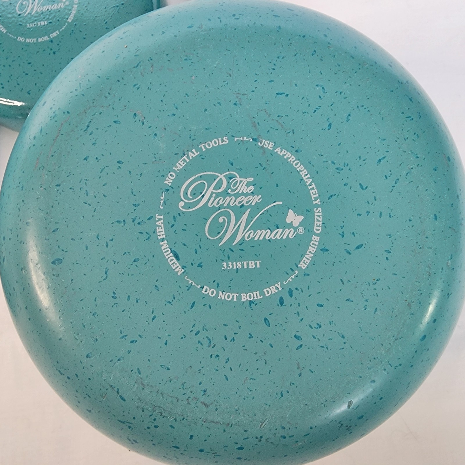 Pioneer Woman KEEPSAKE TEAL Speckled Enamel Aluminum Cookware Set