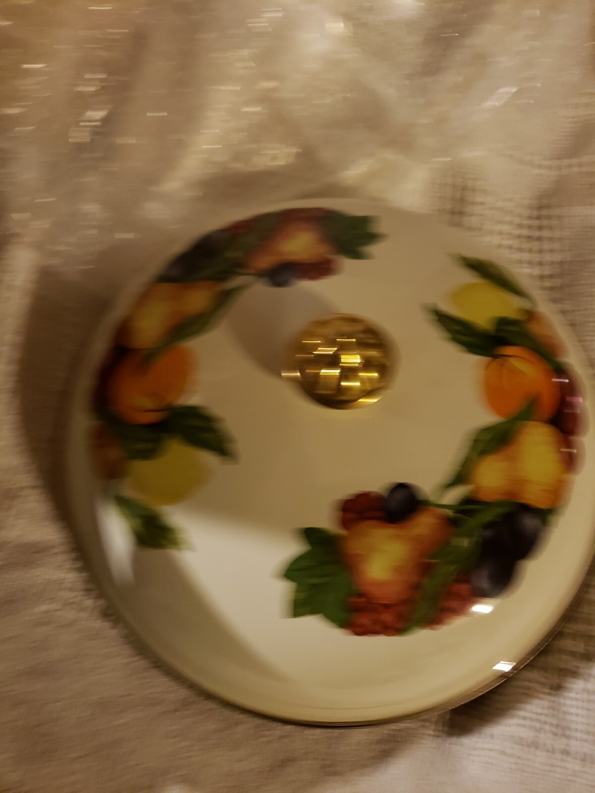 Vintage Regency Club 3 Quart Dutch Oven Pot Pan Enamel Brass Handles