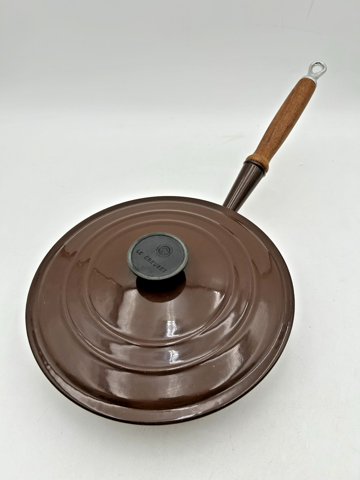 VTG ’60’s Le Creuset Brown Enameled Cast Iron 9pc Set B,24,8,18,14,16 & 4 Lids