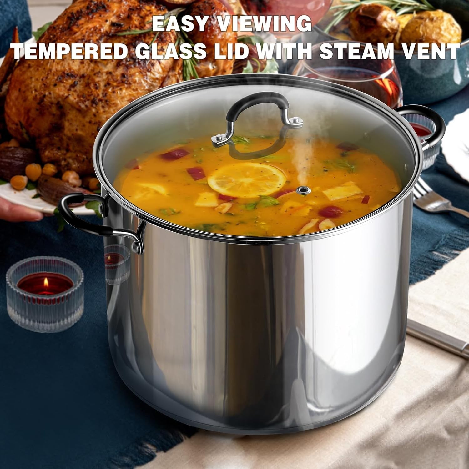 3 Quart Non-Deformable Stainless Steel Stock Pot – Perfect for Soups and Sauces